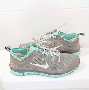 Nike Gray and Teal Women's Sneakers
